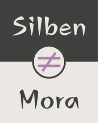 Silben ungleich Mora Silben sind anders als Mora
