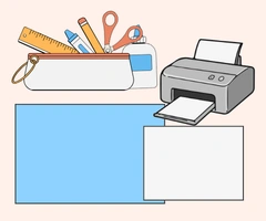 Plakate gestalten Materialien und Drucker