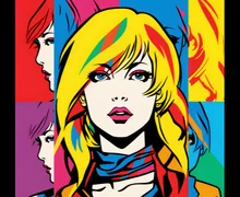 Eine Frau im Pop Art Style
