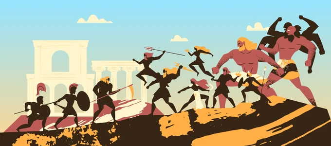 Die Verbündeten Zeus vs. die Titanen