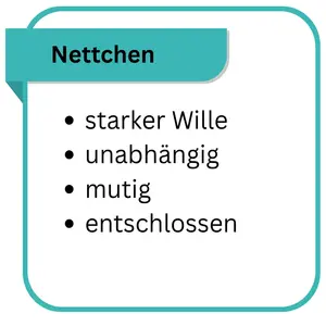 Charaktereigenschaften von Nettchen