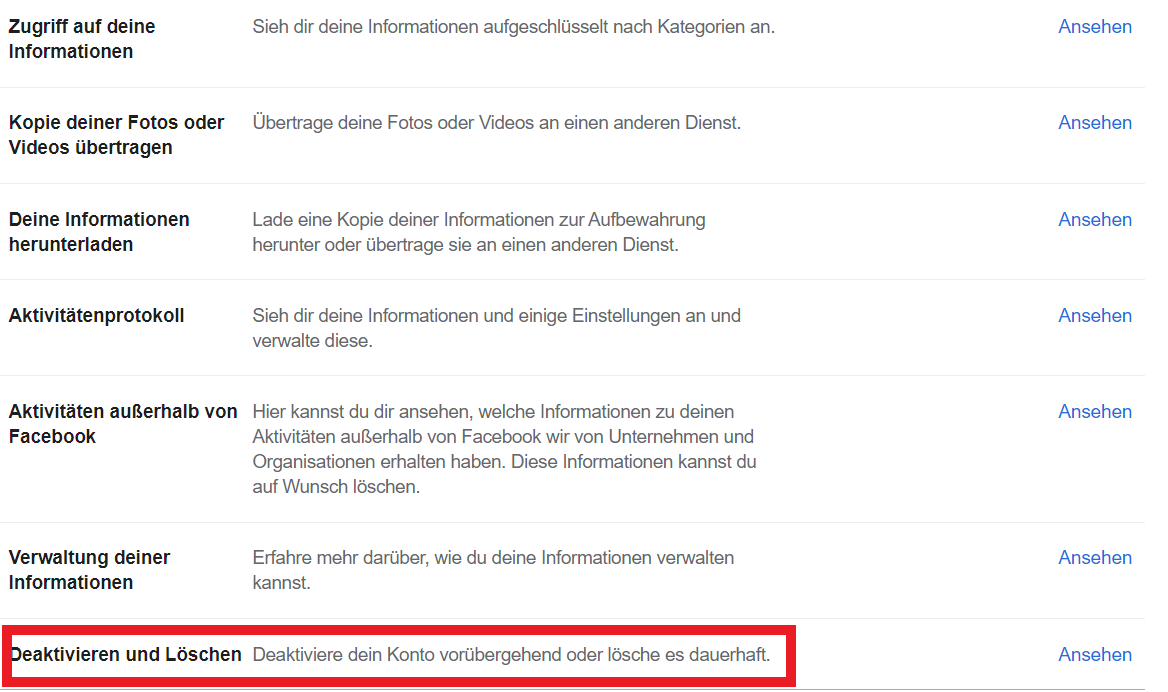 Facebook-Account löschen - Step 5