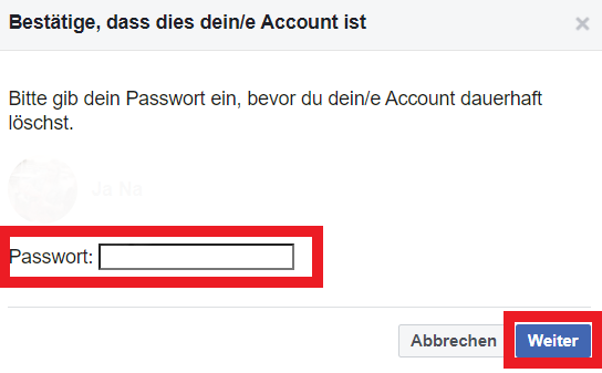 Facebook-Account löschen - Step 7