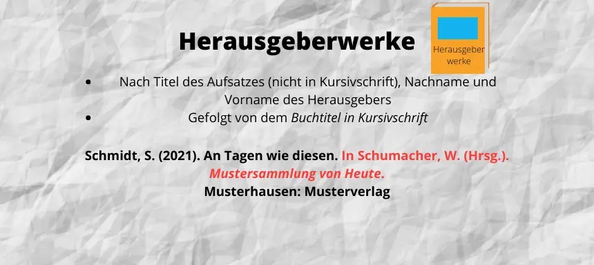 Zitieren aus einem Herausgeberwerk (APA)